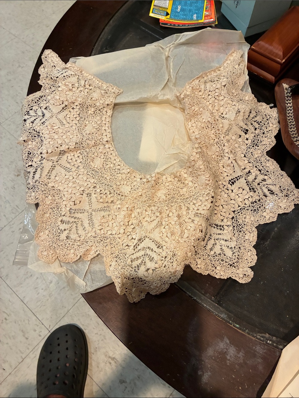 Hand made Collar, Malta Delicate Lace from the early 1900's